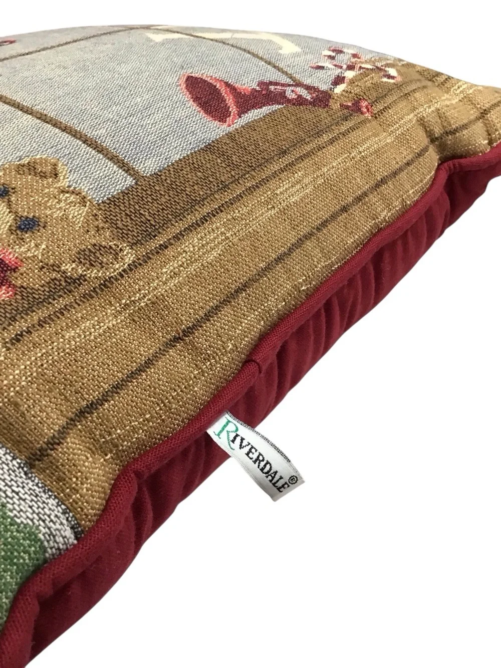 Riverdale Throw Pillow Toys Red Green Cream Christmas Holiday